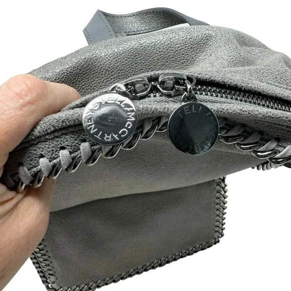 Stella McCartney Falabella Shaggy Deer Rucksack Backpack Gray handbag - Picture 6 of 11